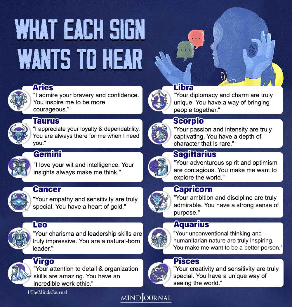 What Each Zodiac Sign Wants To Hear