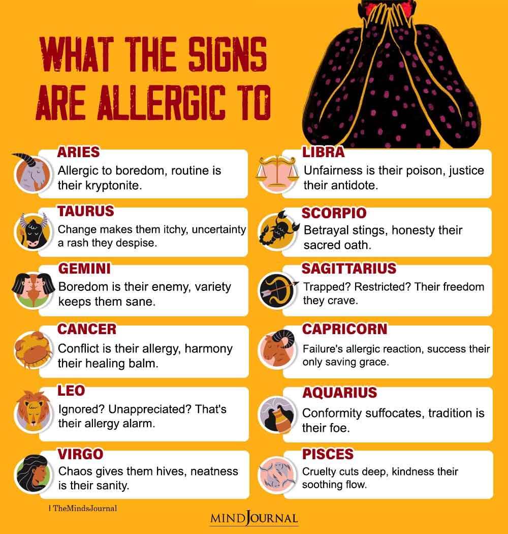 What The Zodiac Signs Are Allergic