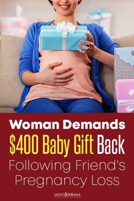 Woman asks friend for baby gift back
