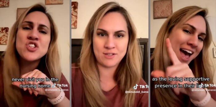 Woman blames failing parents for family estrangement in a viral video
