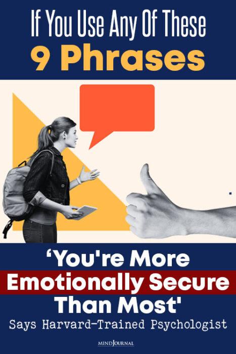 signs of an emotionally secure person
