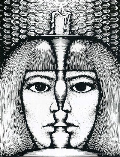 The Woman With Two Faces Optical Illusion