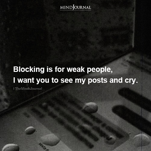 Blocking Is For The Weak People