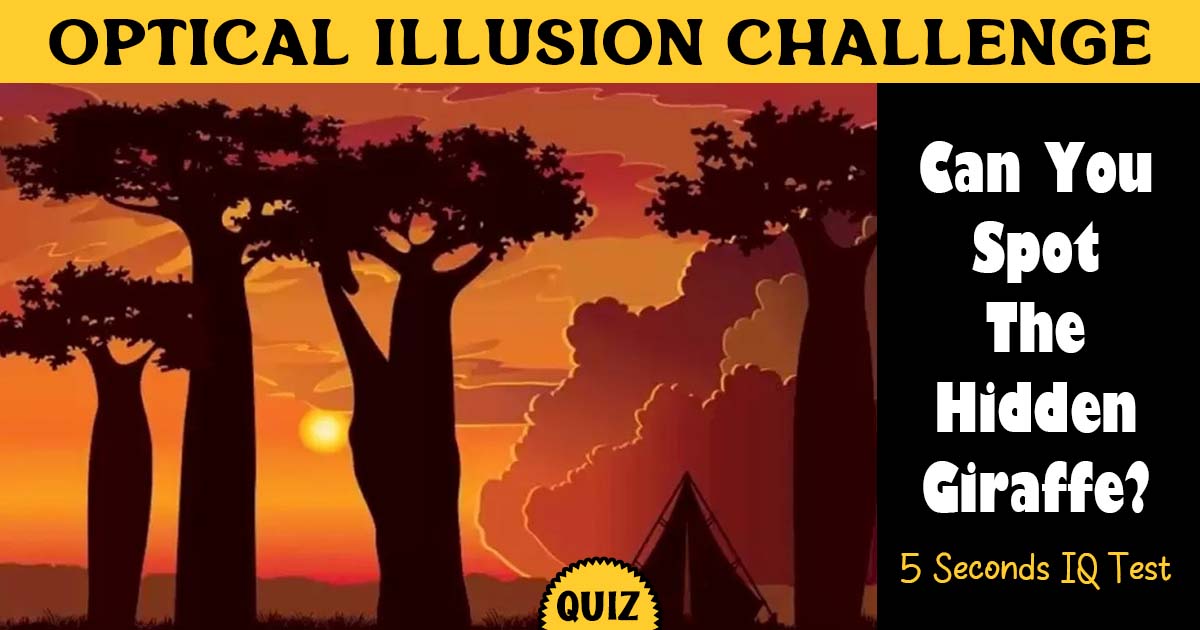 How Smart You Are? Can You Spot The Giraffe In This Mind-Blowing Optical Illusion Quiz Before The Times Run Out?