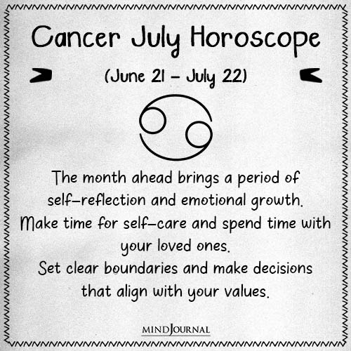 Cancer The month ahead brings a period of self reflection