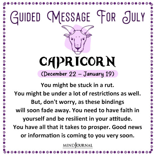 Capricorn You might be stuck in a rut