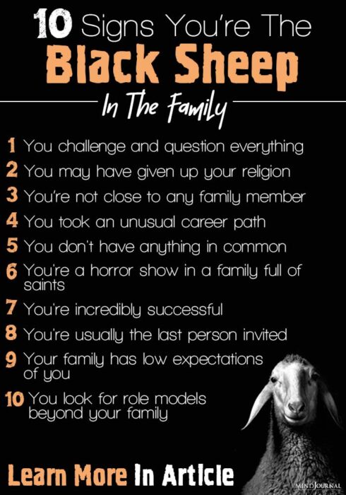 signs you are the black sheep of your family