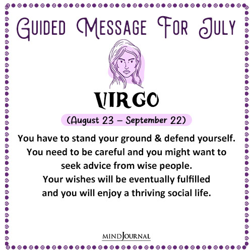 Virgo You have to stand your ground