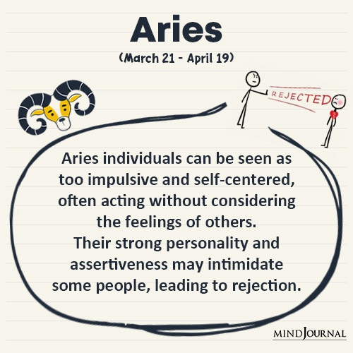 Aries individuals can be seen as too impulsive