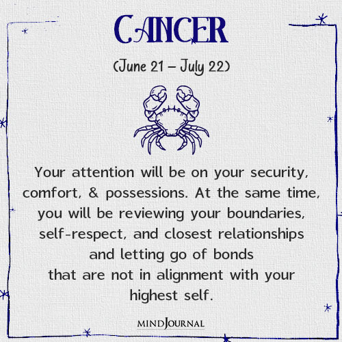 Cancer Your attention will be on your security