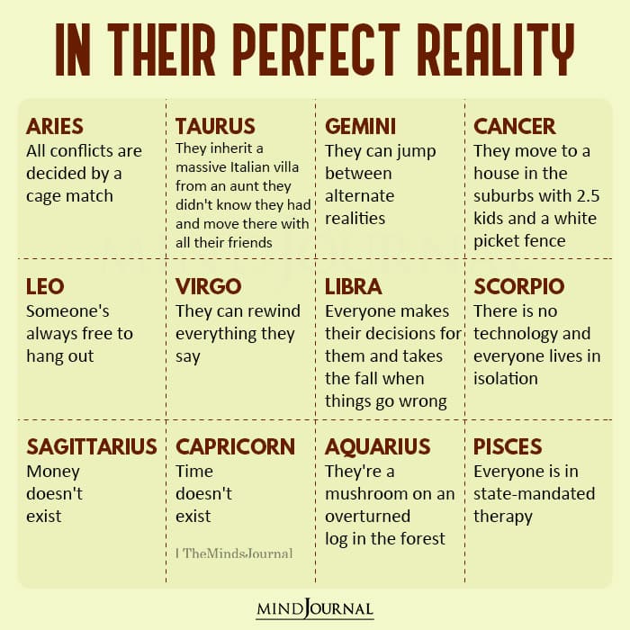 Zodiac Signs In Their Perfect Reality - Zodiac Memes
