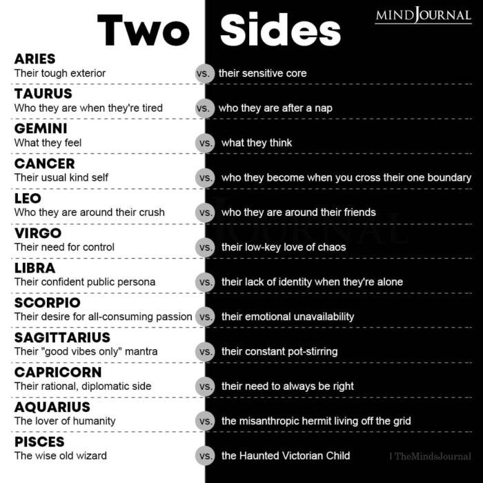 Two Sides Of The Zodiac Signs - Zodiac Memes