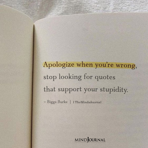 Apologize When You're Wrong