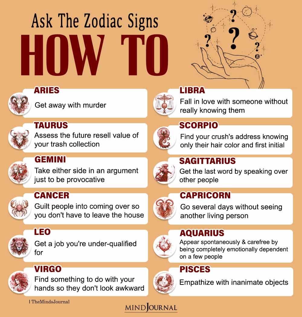 Ask The Zodiac Signs How To… - Zodiac Memes