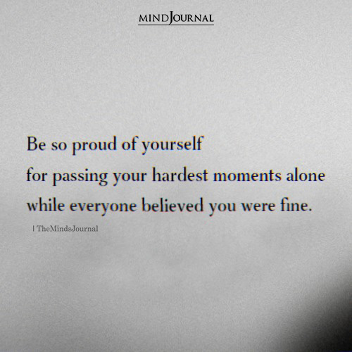 Be So Proud Of Yourself