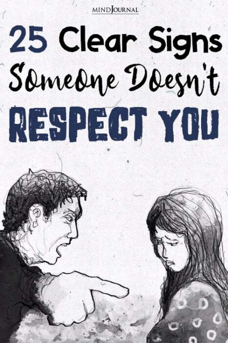 signs that someone doesn't respect you