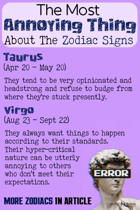 annoying habits of zodiac signs