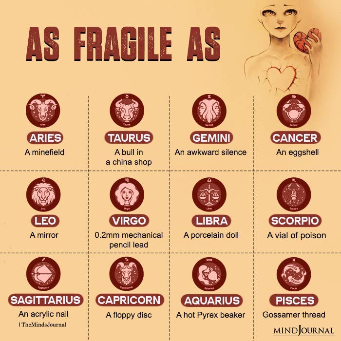 Zodiac Signs As Fragile As