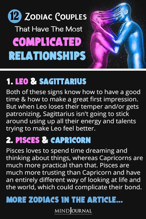 Complicated Relationships Endured By 12 Pairs Of Zodiac Signs