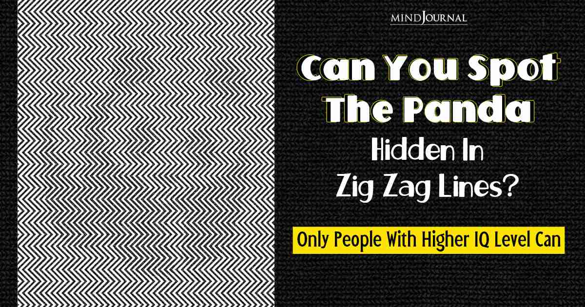 Can You Find The Hidden Panda Within These Intricate Zig-Zag Patterns? Only Those With Above-Average IQs Can!