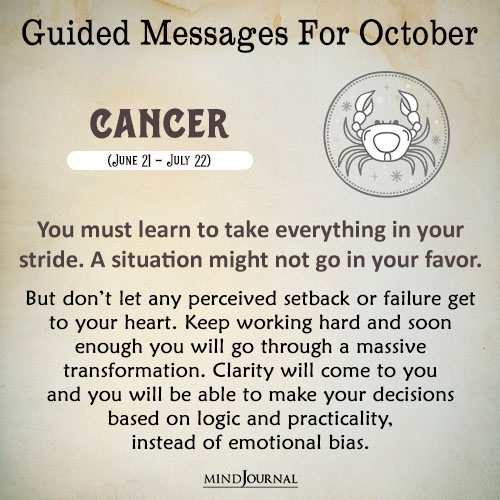 Cancer You must learn to take everything