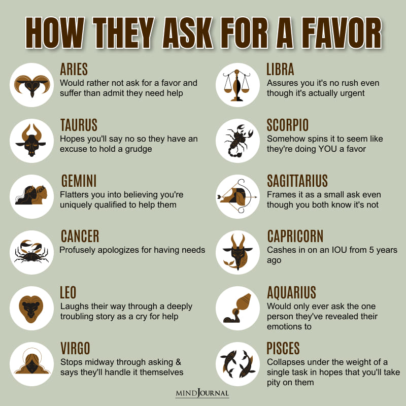 How Does Each Zodiac Sign Ask For A Favor