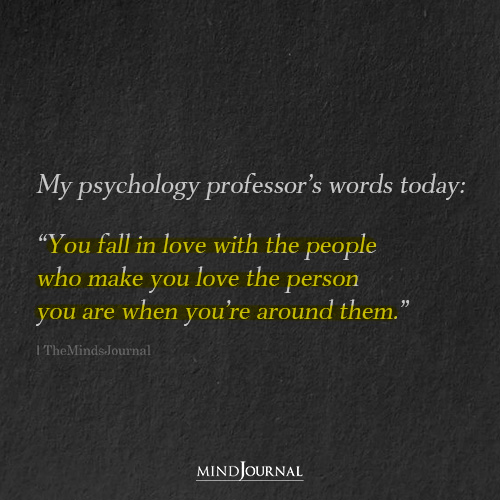 My Psychology Professors Words Today