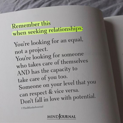 Remember This When Seeking Relationships