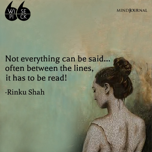 Rinku Shah not everything can be said