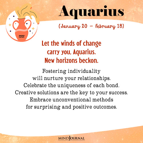 Aquarius Let the winds of change carry you