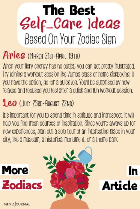 self-care for zodiac signs