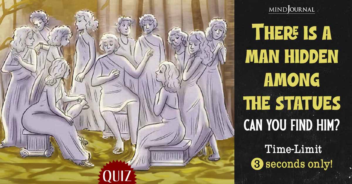 Can You Spot A Man Among The Statues In Just 3 Seconds? Test Your Brain Power!