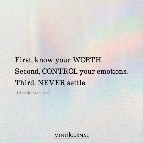 First, Know Your Worth