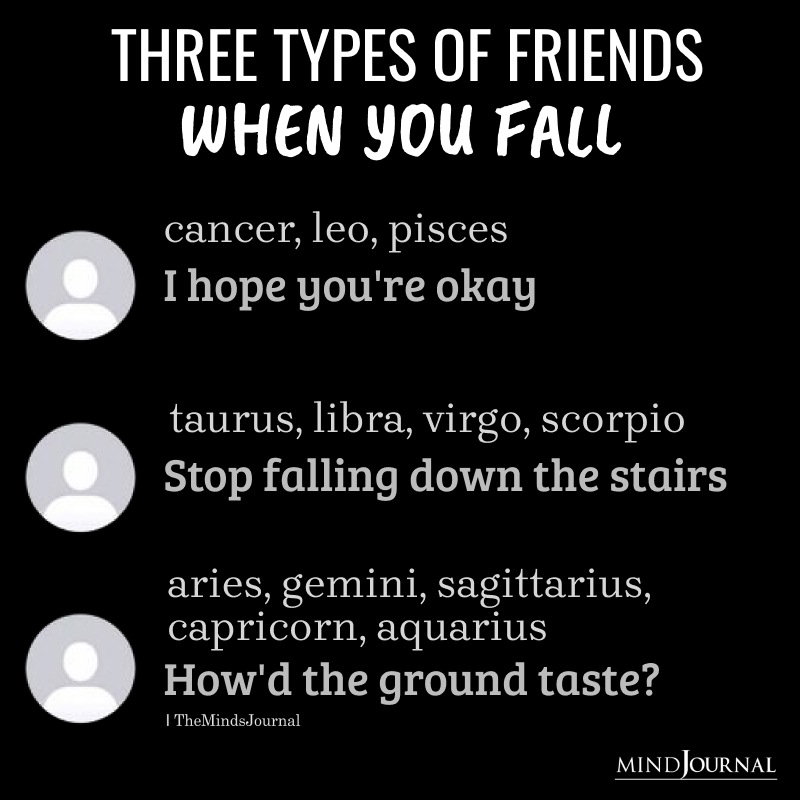Zodiac Signs As Three Types Of Friends