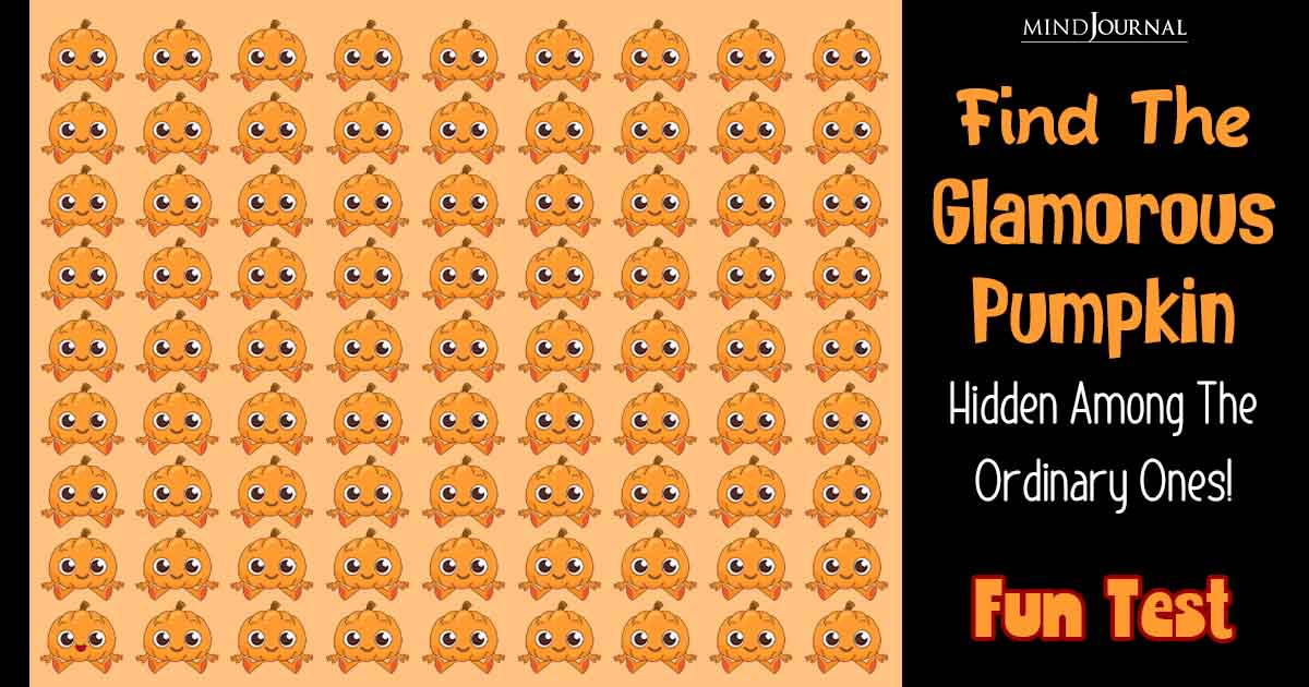 Can You Spot Glamorous Pumpkin Hidden Among The Normal Pumpkins And Prove Your Crystal Clear Vision? Pumpkin Optical Illusion