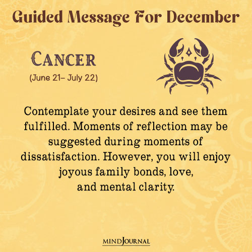 Cancer Contemplate your desires