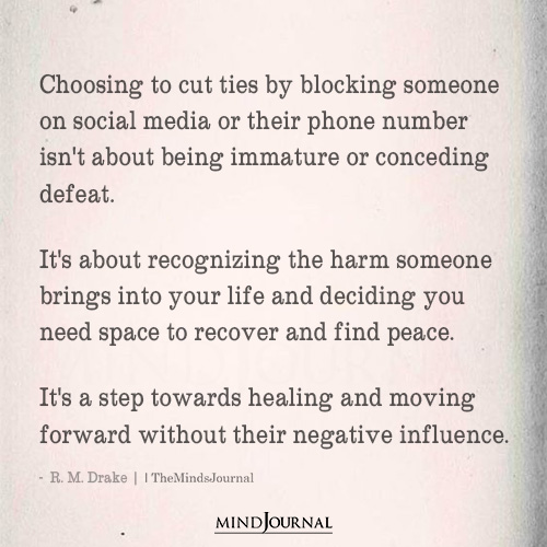 Choosing To Cut Ties By Blocking Someone On Social Media