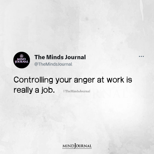 Controlling Your Anger At Work