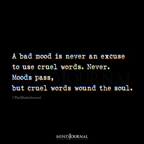 Cruel Words Wound The Soul