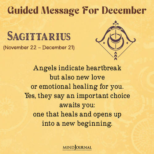 Sagittarius Angels indicate heartbreak