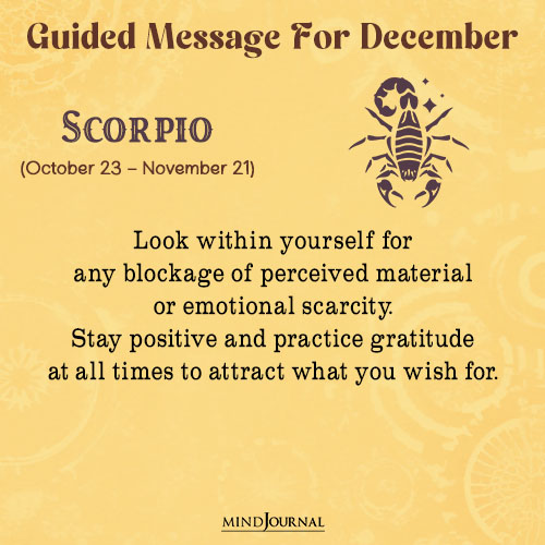 Scorpio Look within yourself