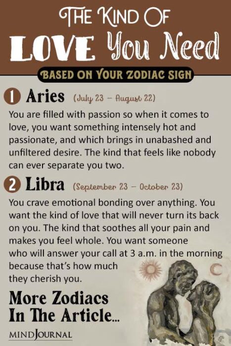 type of love you need based on your zodiac
