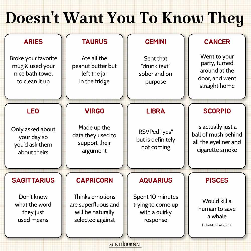 What The Zodiac Signs Are Hiding From You - Zodiac Memes