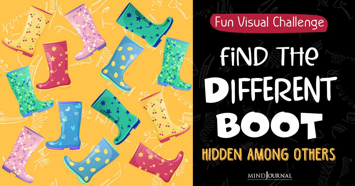 Can You Find The Different Boot In The Picture? Challenge Your Eyes With This Quick Visual Puzzle!