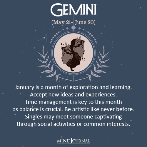 Gemini January is a month of exploration