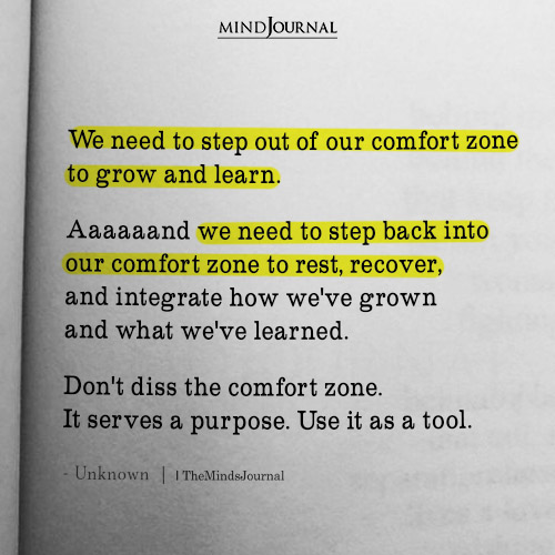 We Need To Step Out Of Our Comfort Zone