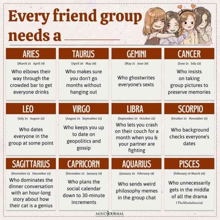 Every Friend Group Needs Each One Of These Zodiac Signs