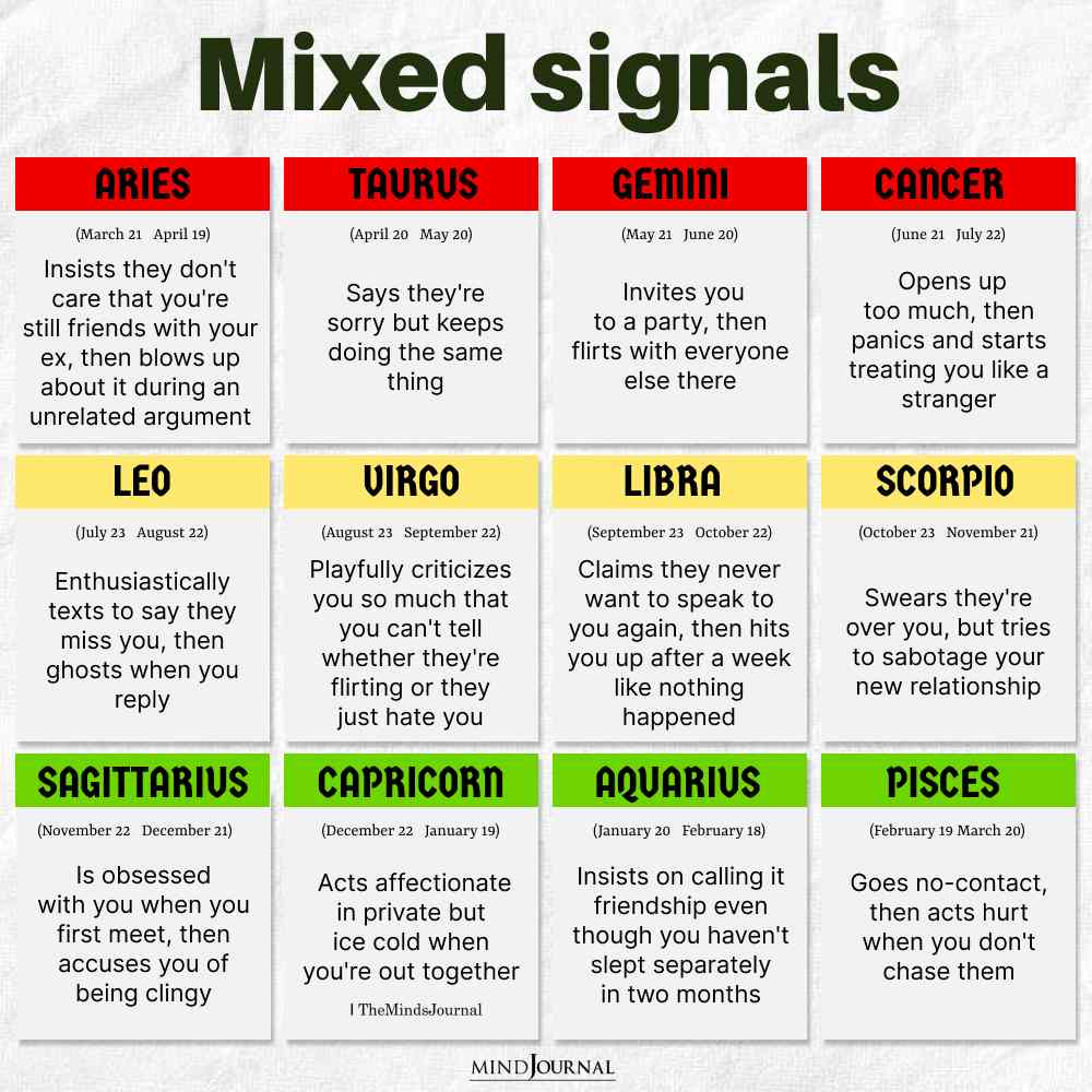 Mixed Signals Of Zodiac Signs