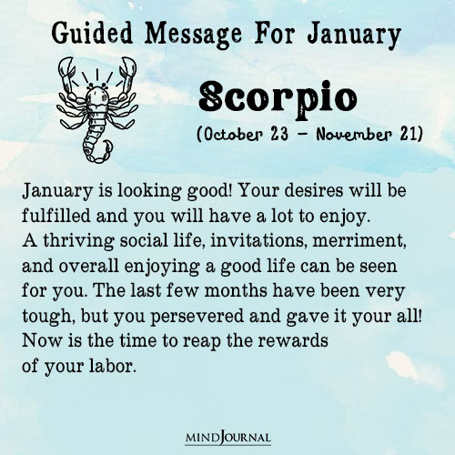 Scorpio January is looking good