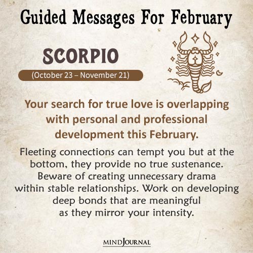 Scorpio Your search for true love